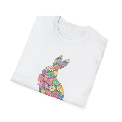 Floral Bunny T-Shirt — Pastel Spring Rabbit Tee