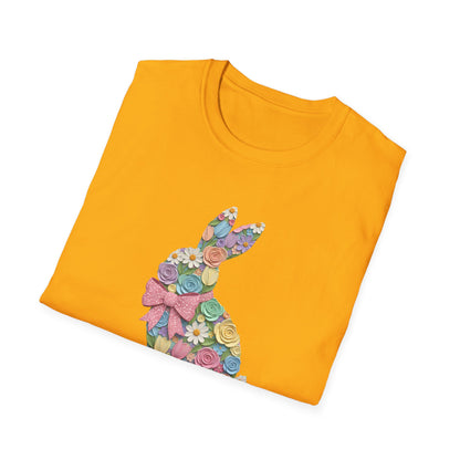 Floral Bunny T-Shirt — Pastel Spring Rabbit Tee