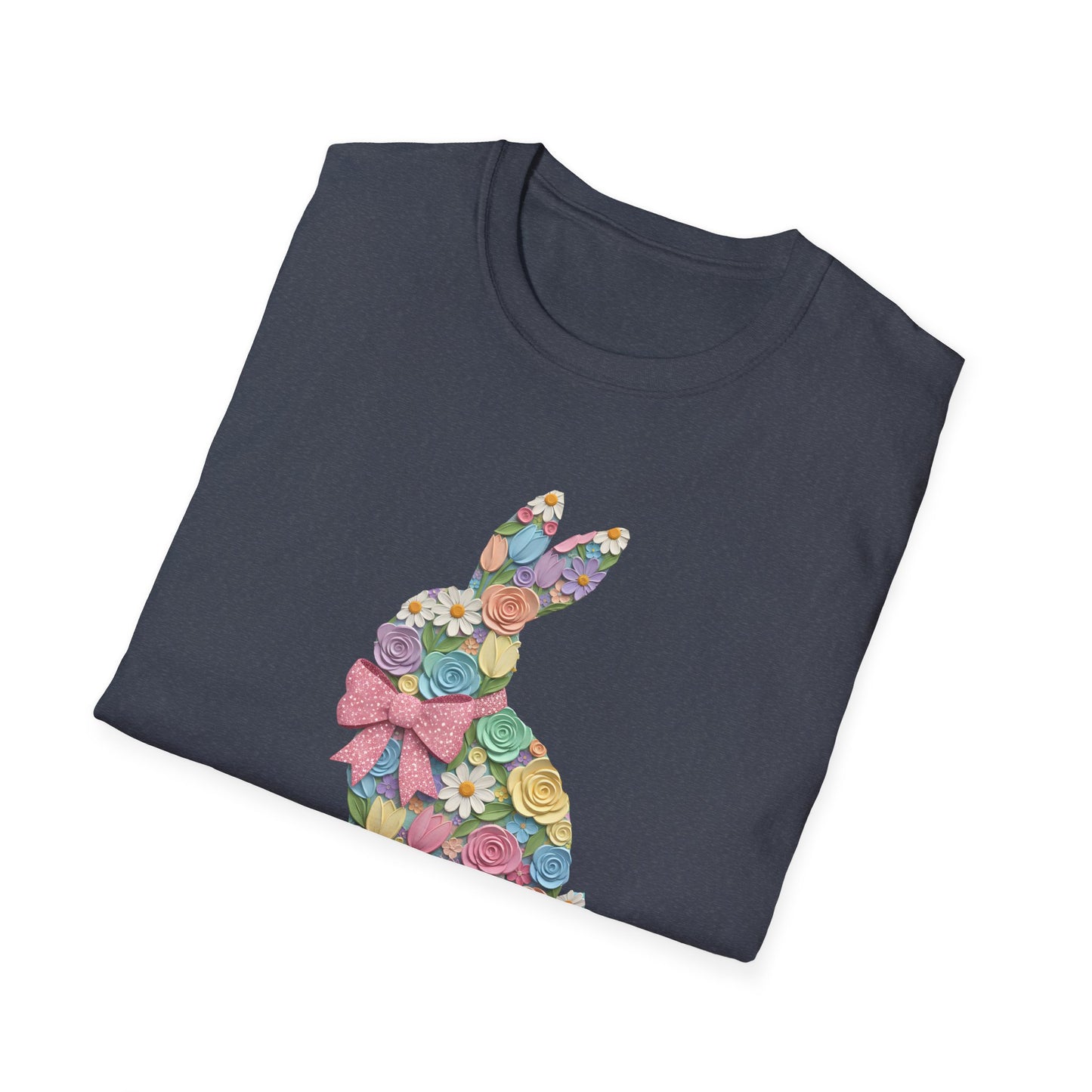 Floral Bunny T-Shirt — Pastel Spring Rabbit Tee
