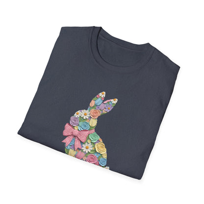 Floral Bunny T-Shirt — Pastel Spring Rabbit Tee