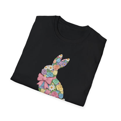 Floral Bunny T-Shirt — Pastel Spring Rabbit Tee