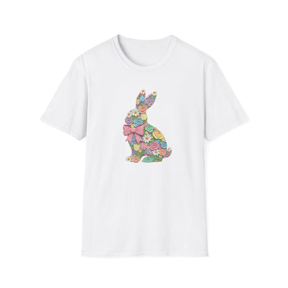 Floral Bunny T-Shirt — Pastel Spring Rabbit Tee