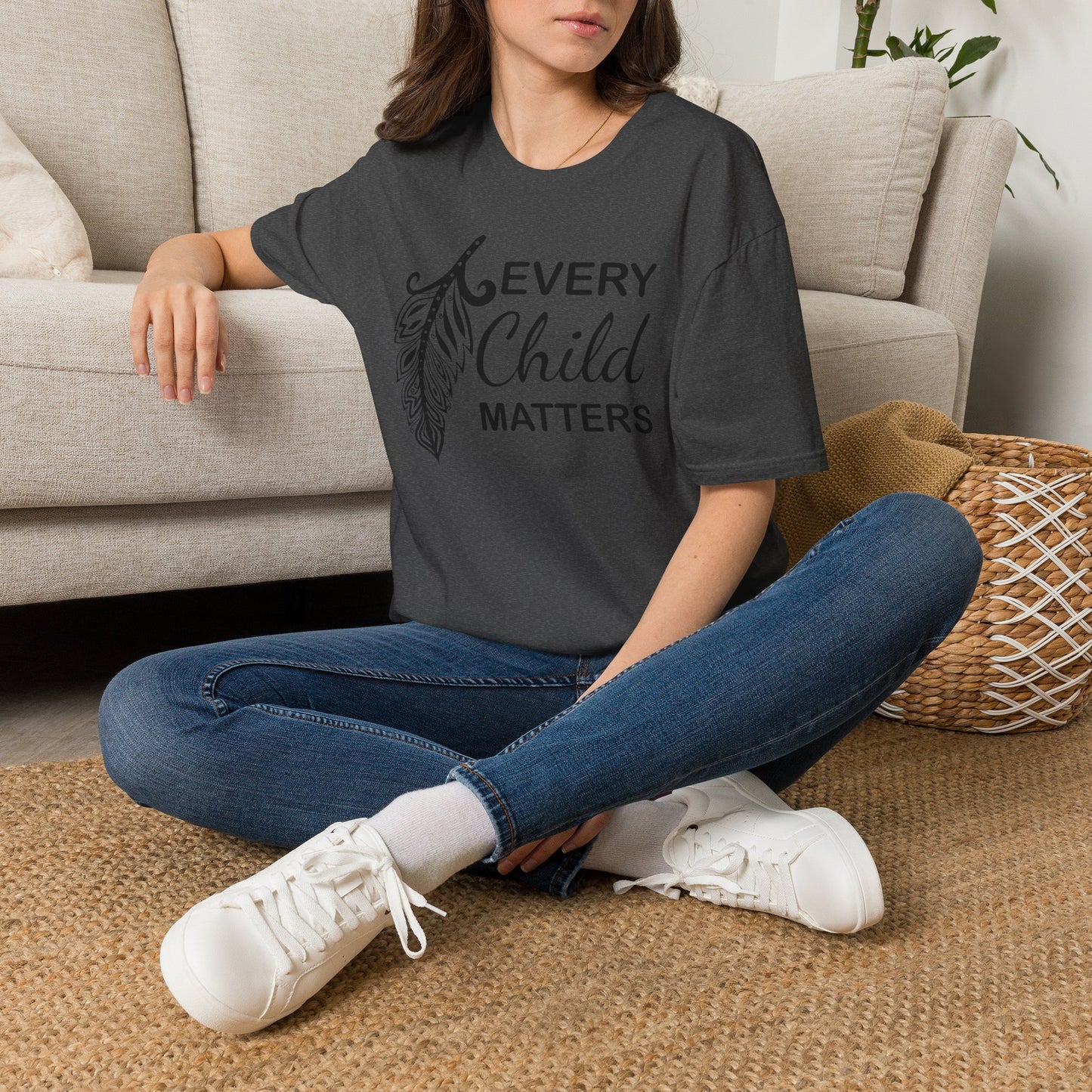 Every Child Matters T-Shirt — Indigenous Awareness Feather Tee