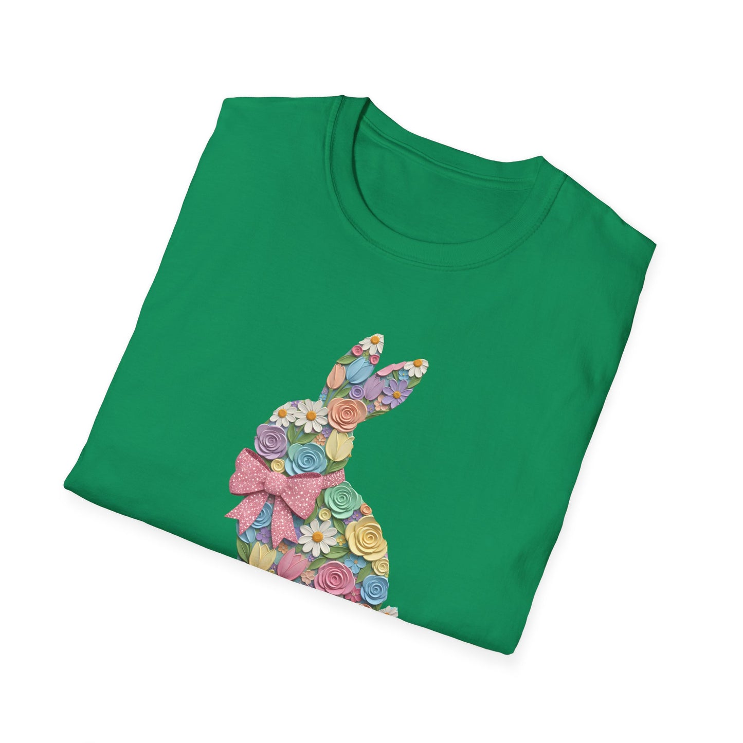 Floral Bunny T-Shirt — Pastel Spring Rabbit Tee