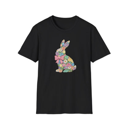 Floral Bunny T-Shirt — Pastel Spring Rabbit Tee