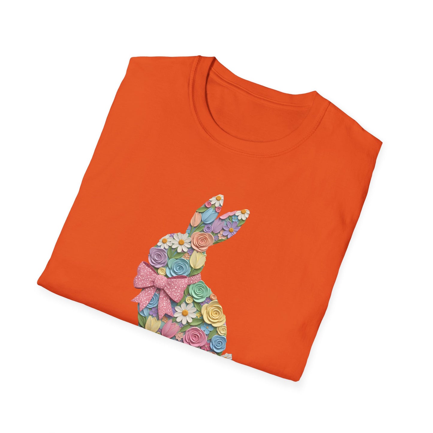 Floral Bunny T-Shirt — Pastel Spring Rabbit Tee