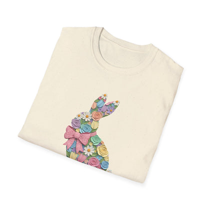 Floral Bunny T-Shirt — Pastel Spring Rabbit Tee