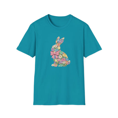Floral Bunny T-Shirt — Pastel Spring Rabbit Tee