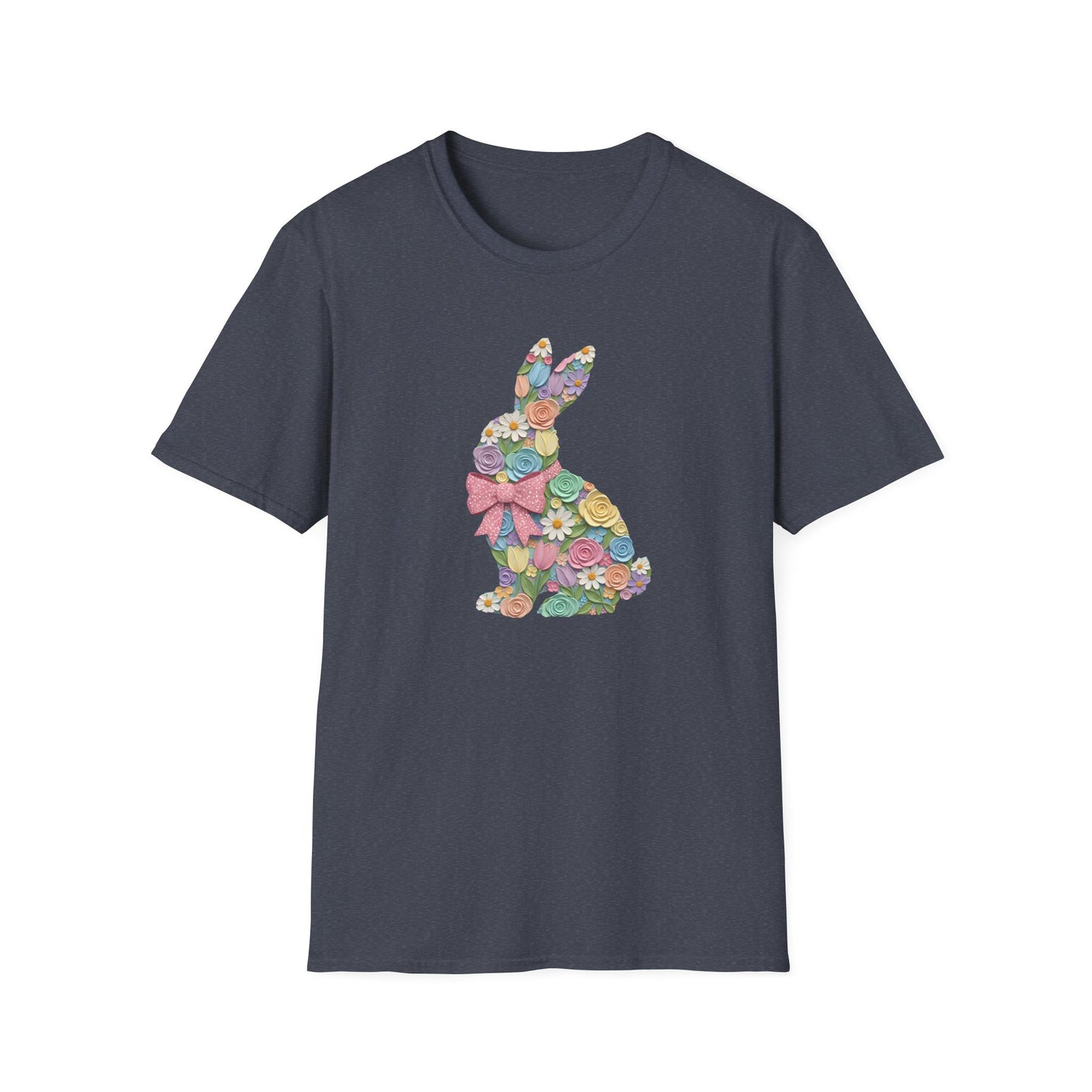 Floral Bunny T-Shirt — Pastel Spring Rabbit Tee