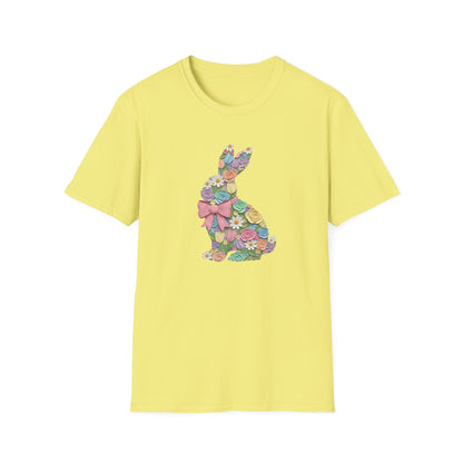 Floral Bunny T-Shirt — Pastel Spring Rabbit Tee