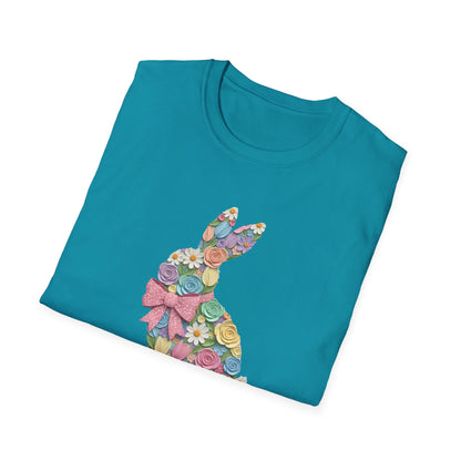 Floral Bunny T-Shirt — Pastel Spring Rabbit Tee