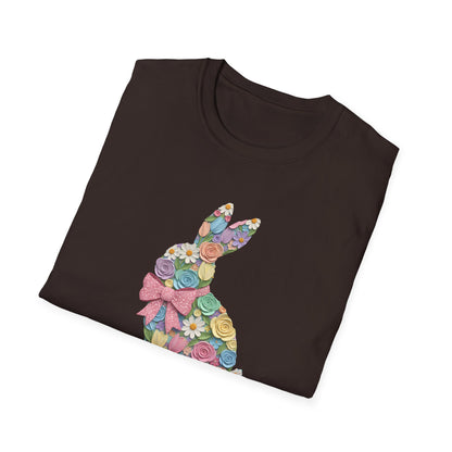 Floral Bunny T-Shirt — Pastel Spring Rabbit Tee