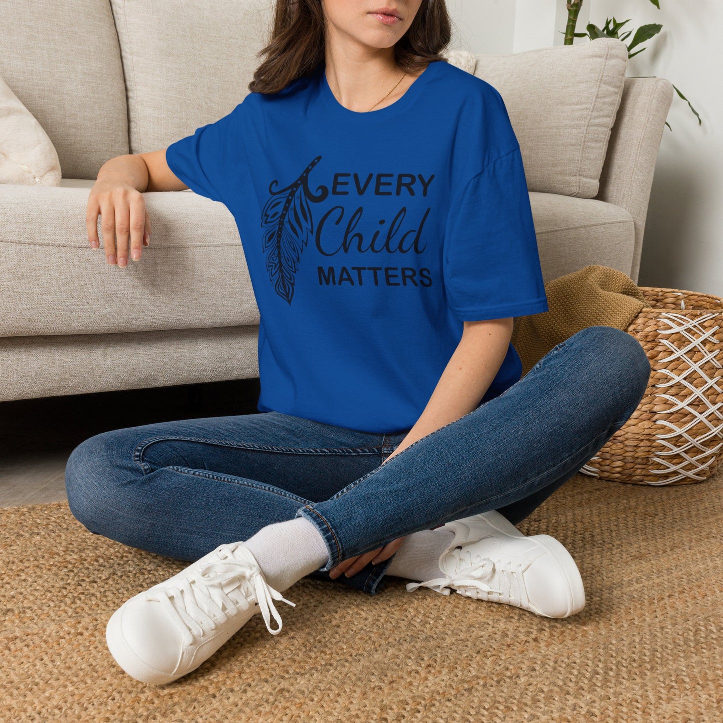 Every Child Matters T-Shirt — Indigenous Awareness Feather Tee