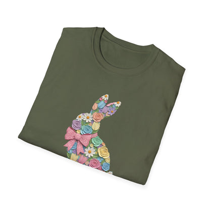 Floral Bunny T-Shirt — Pastel Spring Rabbit Tee