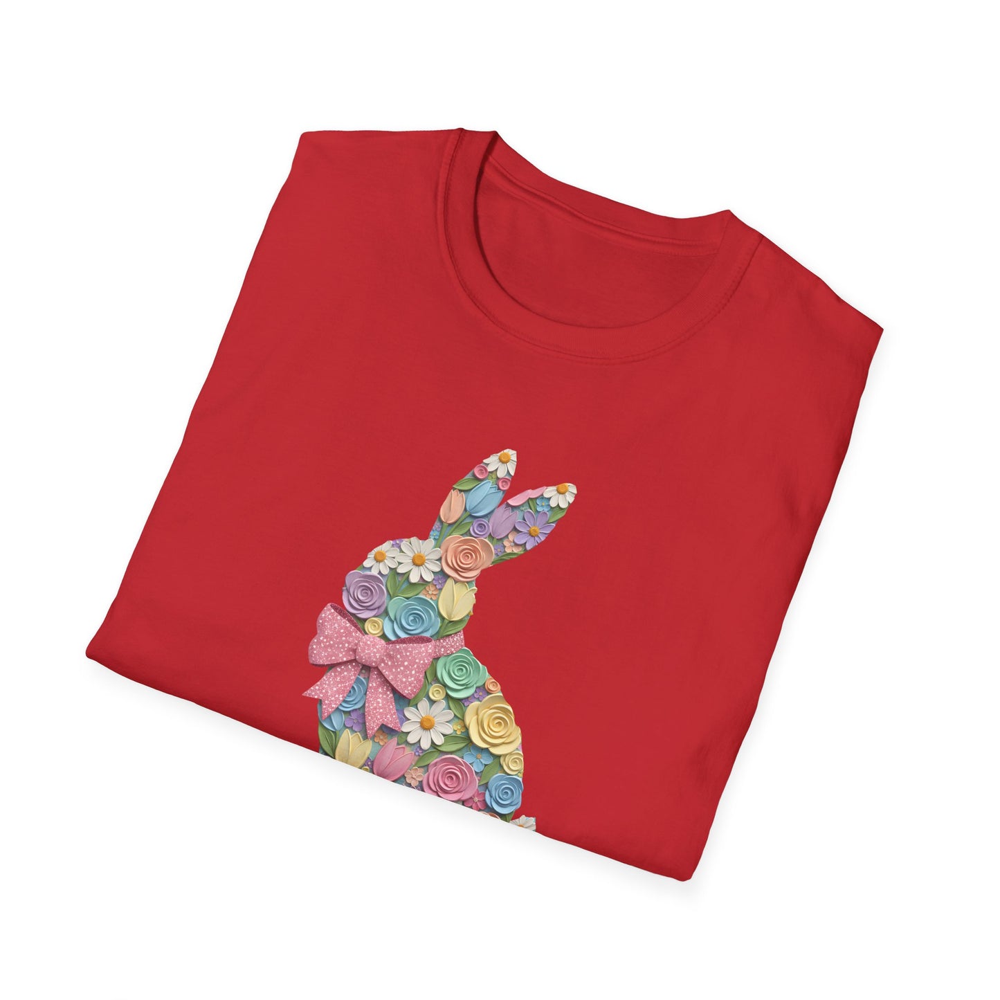 Floral Bunny T-Shirt — Pastel Spring Rabbit Tee