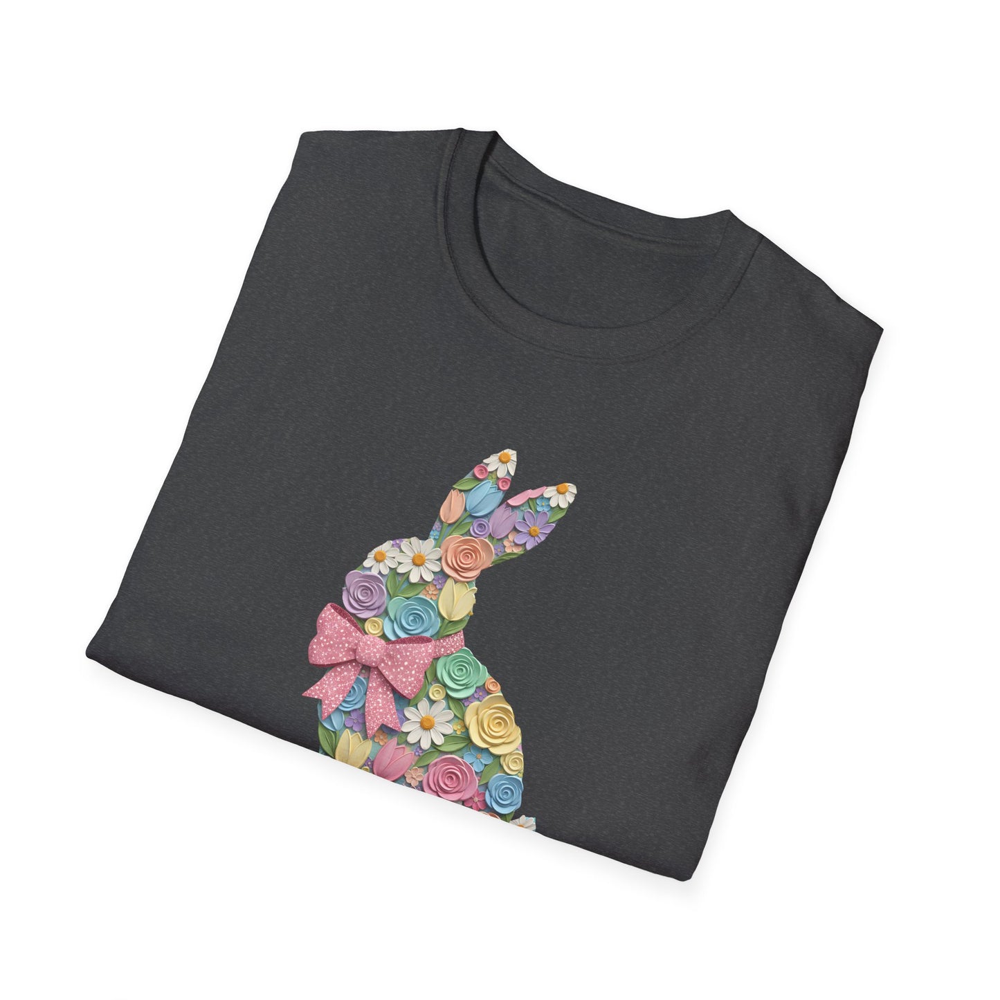 Floral Bunny T-Shirt — Pastel Spring Rabbit Tee