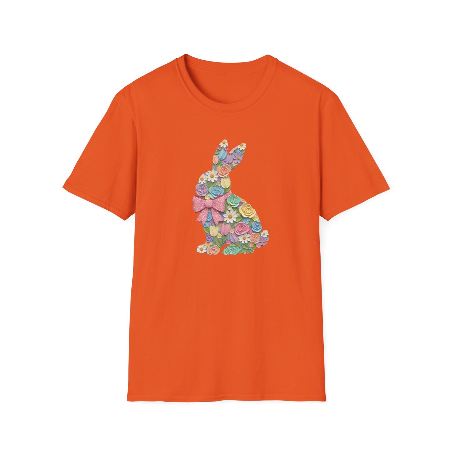 Floral Bunny T-Shirt — Pastel Spring Rabbit Tee