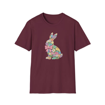 Floral Bunny T-Shirt — Pastel Spring Rabbit Tee