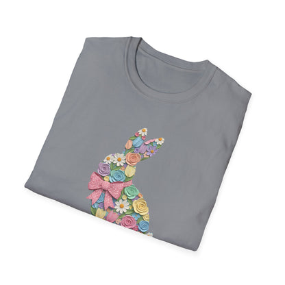 Floral Bunny T-Shirt — Pastel Spring Rabbit Tee