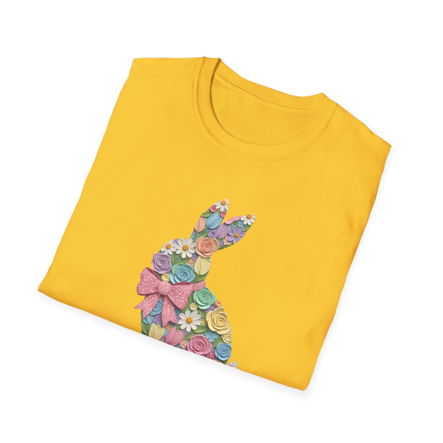 Floral Bunny T-Shirt — Pastel Spring Rabbit Tee