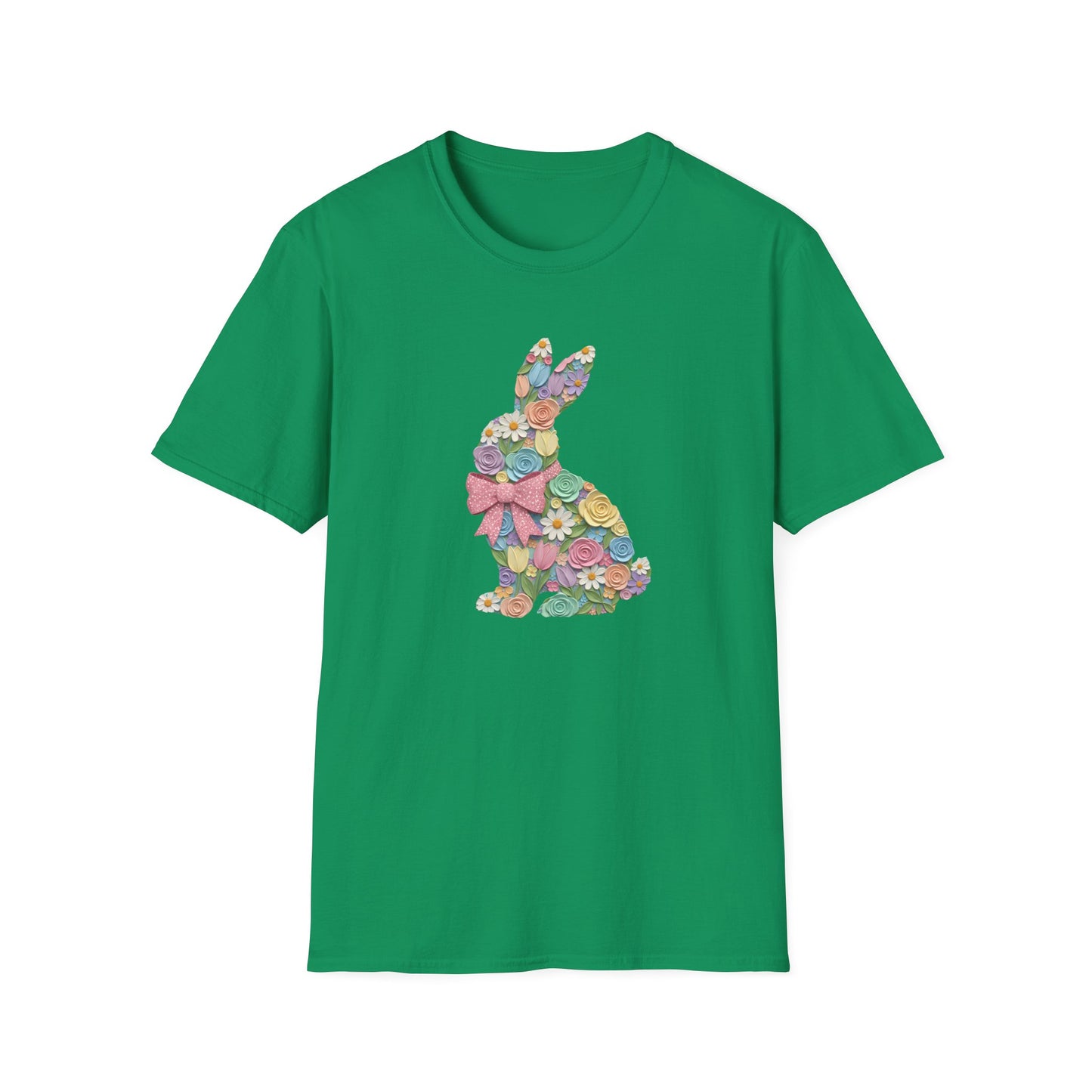 Floral Bunny T-Shirt — Pastel Spring Rabbit Tee
