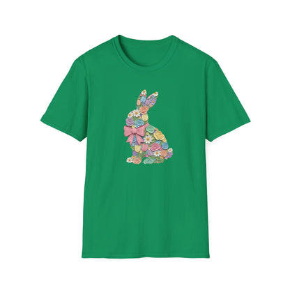 Floral Bunny T-Shirt — Pastel Spring Rabbit Tee