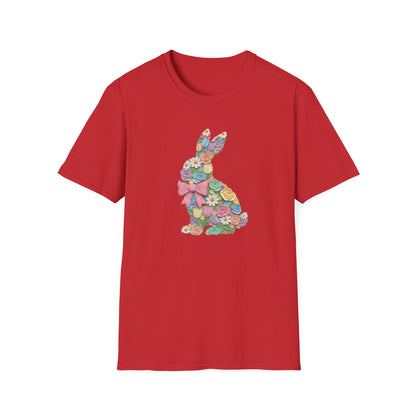 Floral Bunny T-Shirt — Pastel Spring Rabbit Tee