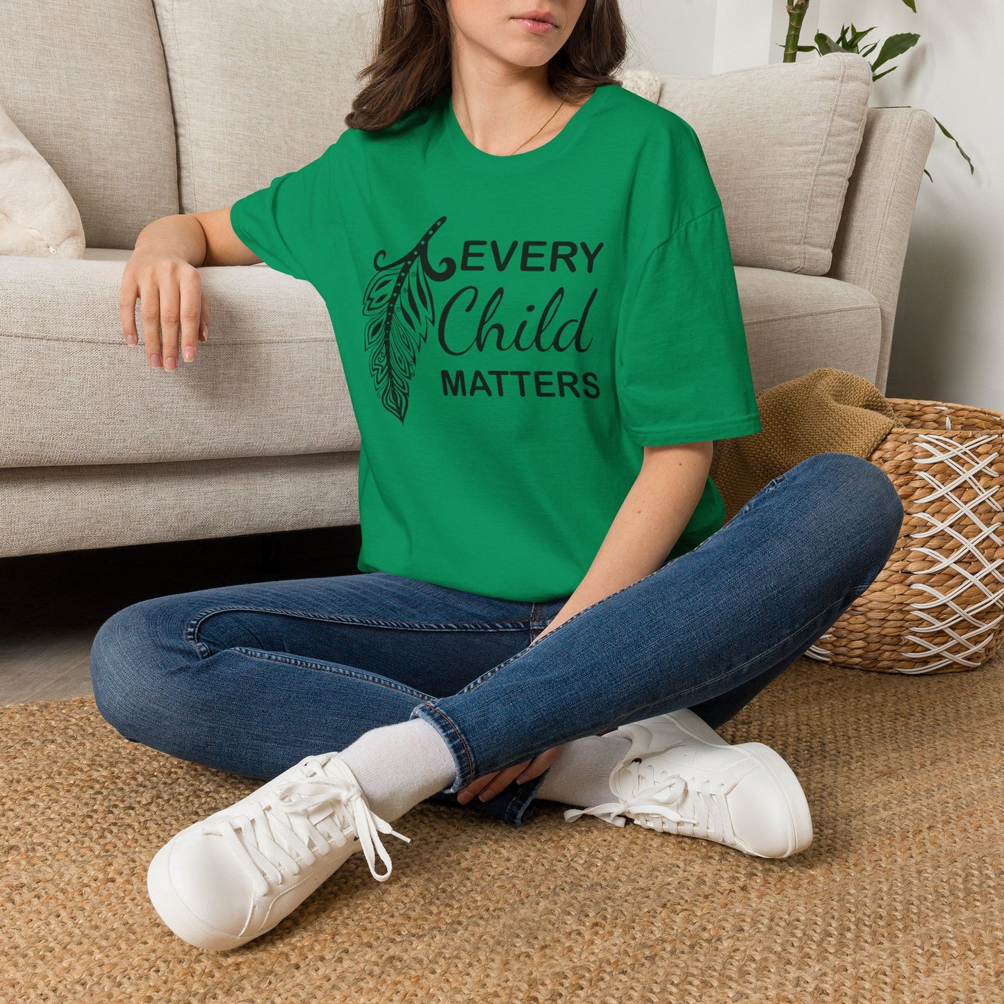 Every Child Matters T-Shirt — Indigenous Awareness Feather Tee