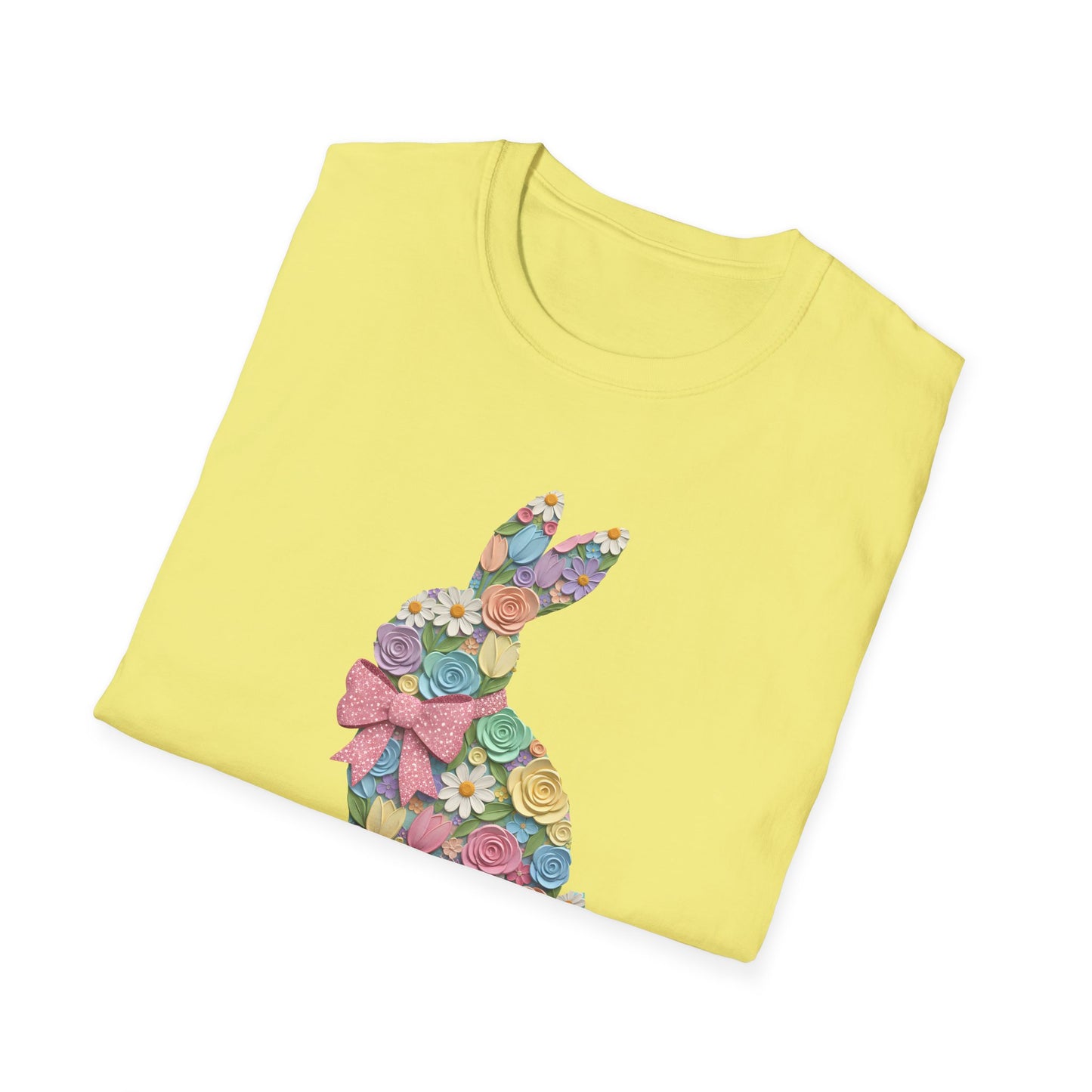 Floral Bunny T-Shirt — Pastel Spring Rabbit Tee