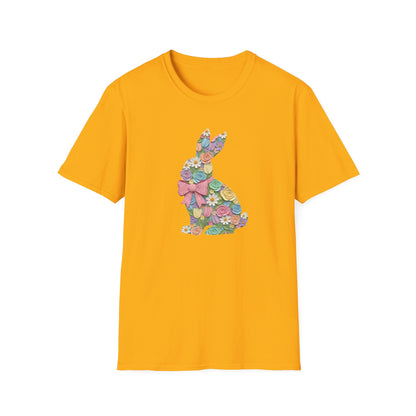 Floral Bunny T-Shirt — Pastel Spring Rabbit Tee