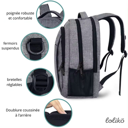 Sac à dos polyvalent gris