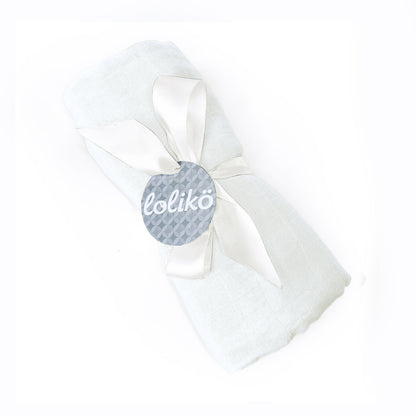 Mousseline en bambou pour bébé blanche